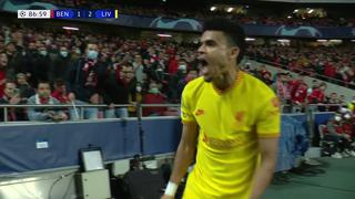 Se lució: Luis Díaz superó al arquero y marcó el tercer gol del Liverpool vs. Benfica | VIDEO