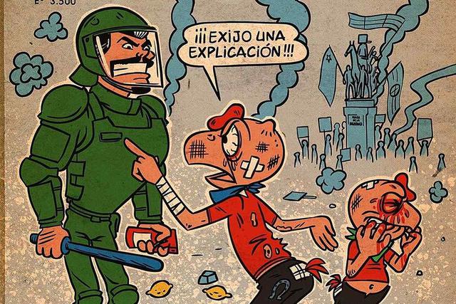 Una portada no oficial de Condorito se ha convertido en un retrato de la convulsa situación en Chile. (Foto: leobeltron /Instagram)
