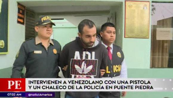 Ciudadano de nacionalidad venezolana detenido llegó al Perú hace tres meses. (Captura: América Noticias)