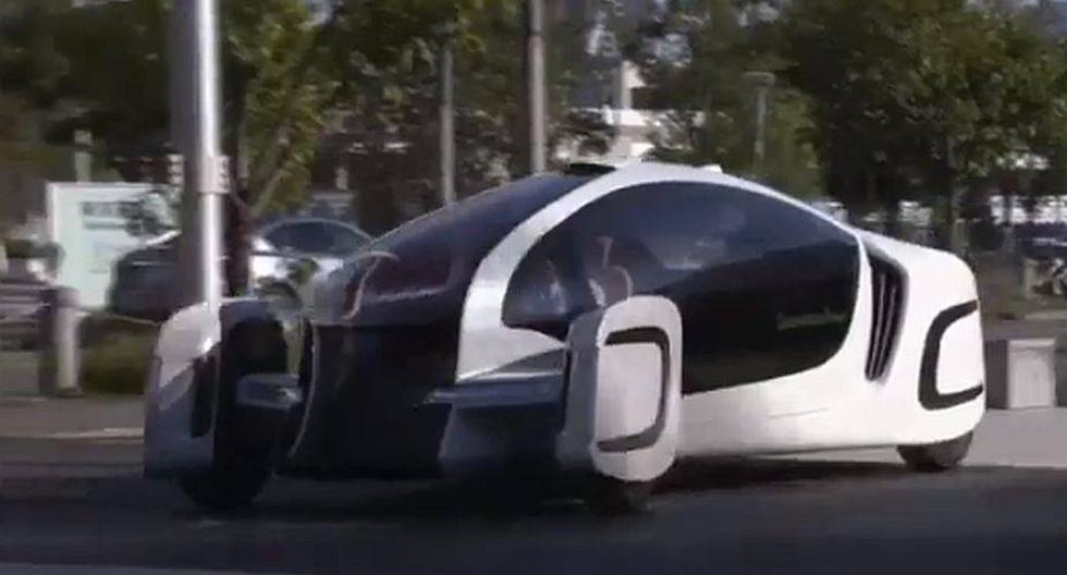 El vehículo mide más de 4 metros de largo y presenta un futurista aspecto gracias a su aerodinámica carrocería. (Foto: captura Twitter)