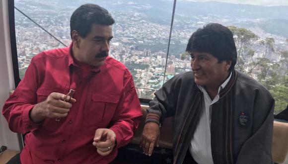 Evo Morales entregó su completo respaldo al presidente Nicolás Maduro y su gabinete. (Foto: Twitter)