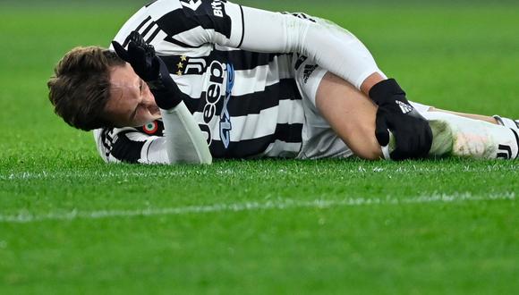 Federico Chiesa se lesionó en el duelo ante Roma por la Serie A. (Foto: AFP)