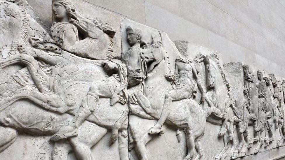The Parthenon friezes are on display at the British Museum in London.  (GETTY IMAGES)