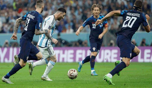 Messi has just equaled Matthaus' historic record in Argentina vs.  Croatia.  (Photo: EFE)