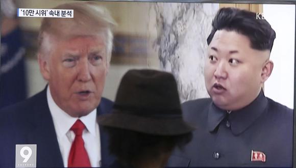 El presidente de Estados Unidos Donald Trump y su par de Corea del Norte Kim Jong-un. (AP).