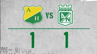 Atlético Nacional igualó 1-1 en su visita al Huila por la cuarta fecha de la Liga Águila de Colombia