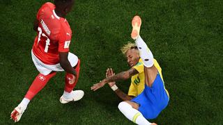 Neymar terminó golpeado el duelo ante Suiza por el Mundial Rusia 2018