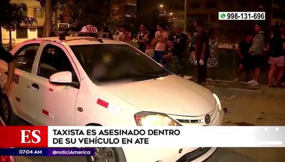 Taxista es asesinado dentro de su vehículo en Ate. (Foto: América Noticias)