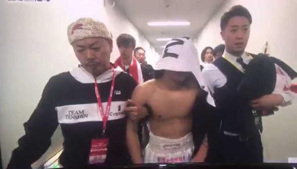Tenshin Nasukawa perdió por Nocaut ante Floyd Mayweather. (Captura y Video: Rizin 14)