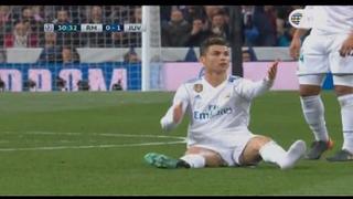 Real Madrid vs. Juventus: Cristiano Ronaldo se enojó por falta en la que perdió el chimpún