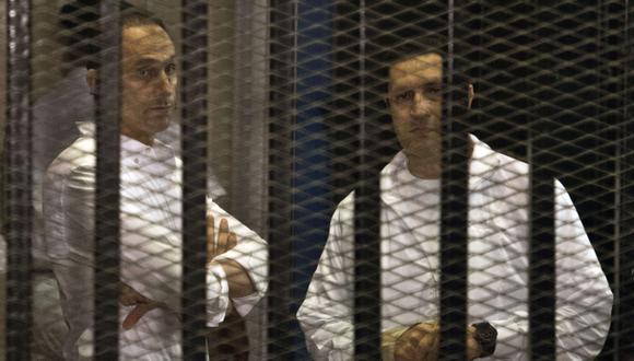 Alaa y Gamal Mubarak. (AFP)