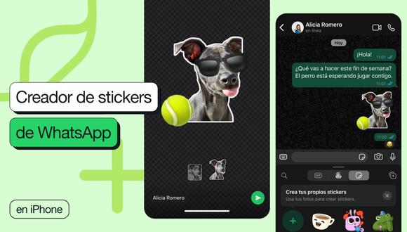 Interfaz de Meta con la nueva característica de creación de 'stickers' sin salir de la app en iOS.