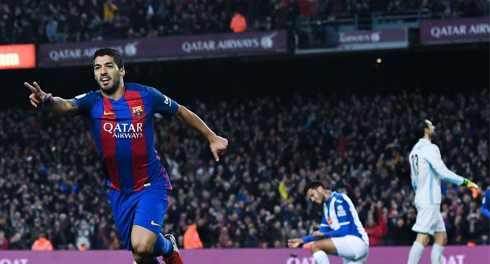 El uruguayo Luis Suárez abrió el marcador del partido Barcelona vs Espanyol. (Foto: Getty Images)