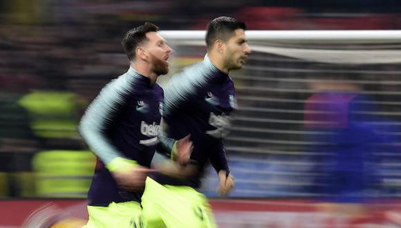 Luis Suárez y Lionel Messi fueron compañeros en Barcelona durante seis temporadas. (Foto: AFP)