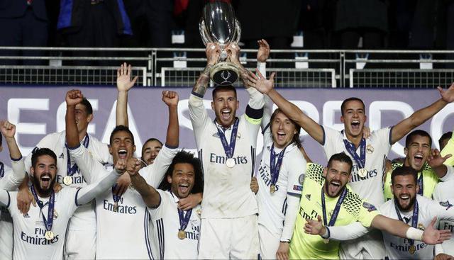 Sergio Ramos levanta la Supercopa de Europa para Real Madrid (EFE)