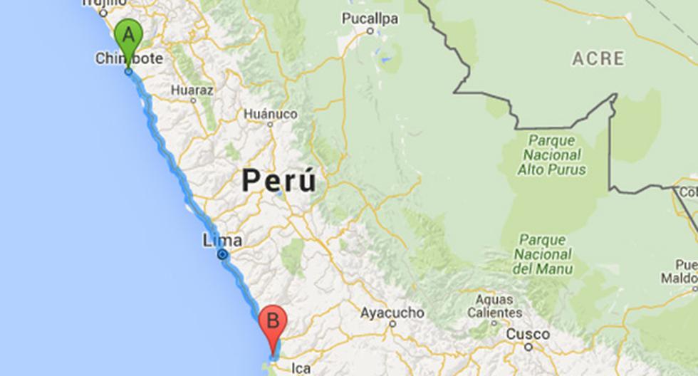 Zona comprendida entre Chimbote y Pisco no presenta un sismo de gran magnitud desde 1746, advirtió el IGP. (Foto: Google Maps)