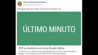 La Policía toma con ironía supuesto “fin del mundo” en Facebook