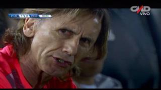 La reacción de Ricardo Gareca luego del gol de Paraguay a Perú