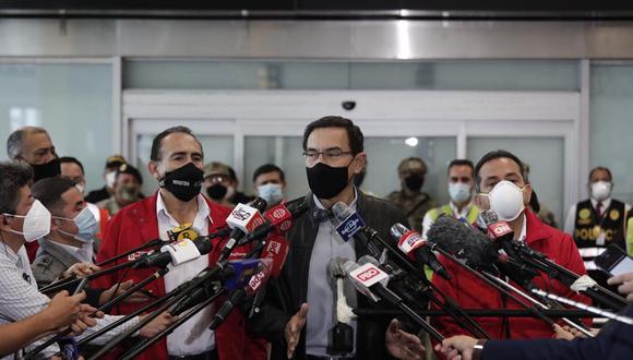 Martín Vizcarra asegura que estamos preparados para un rebrote del nuevo coronavirus ante el reinicio de vuelos internacionales en el aeropuerto Jorge Chávez.(Foto: Leandro Britto / @photo.gec)