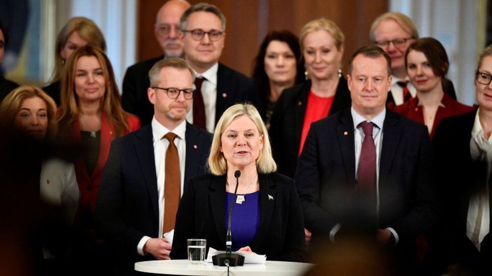 Magdalena Andersson presented her team of ministers on Tuesday.  (TT / REUTERS).