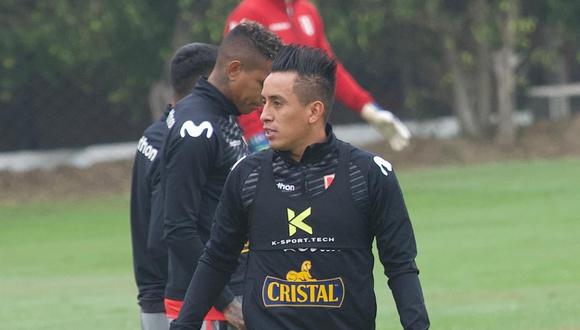 Christian Cueva se unió a los trabajos de la selección peruana en la Videna. (Foto: FPF)