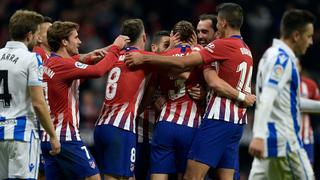 Atlético de Madrid superó 2-0 a Real Sociedad con goles de Godín y Filipe Luis por la Liga española | VIDEO