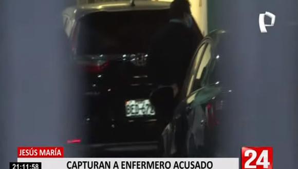Percy Julio Rojas Gamboa (43) habría sido capturado en su centro de labores y luego trasladado a la comisaría de Jesús María. (Foto: captura de video)