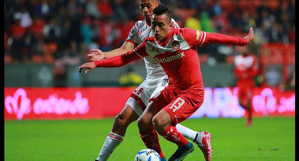 Toluca cede empate sobre al final ante Puebla con el peruano Christian Cueva. (Foto: Getty Images)