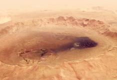 ESA: imágenes inéditas del cráter Neukum en un espectacular sobrevuelo de Marte