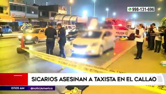 Asesinan a taxista en el Callao. (Foto: América Noticias)