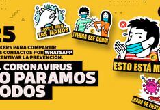 25 stickers para compartir a tus contactos por WhatsApp e incentivar la prevención