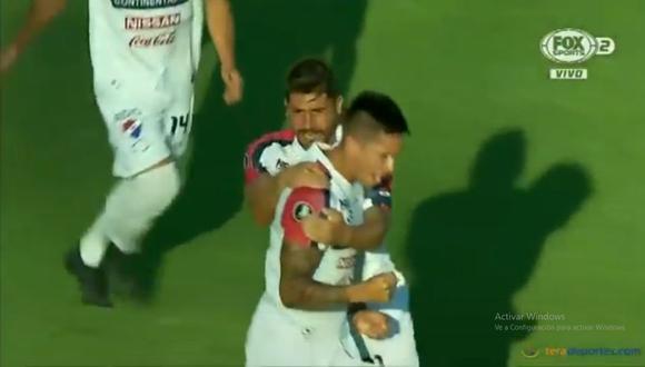 Juan Vieyra marcó el primer gol en el Delfín vs. Nacional por la primera fase de la Copa Libertadores 2019 (Foto: captura de pantalla)