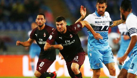 Milan igualó 1-1 ante Lazio en el Olímpico de Roma por la Serie A. (Foto: Reuters)