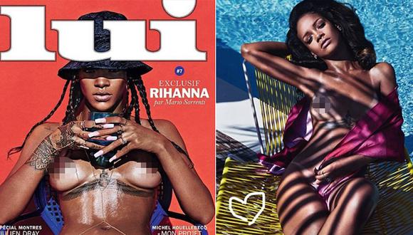 Rihanna realizó su 'topless' más osado para revista francesa