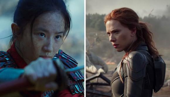 La compañía de entretenimiento afirmó que sí estrenará "Mulan" y "Black Widow" en pantalla gigante. (Difusión / Disney / Marvel).