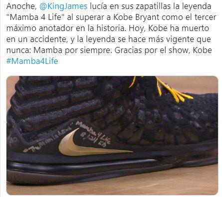 El homenaje que recibió Kobe Bryant de parte de LeBron James