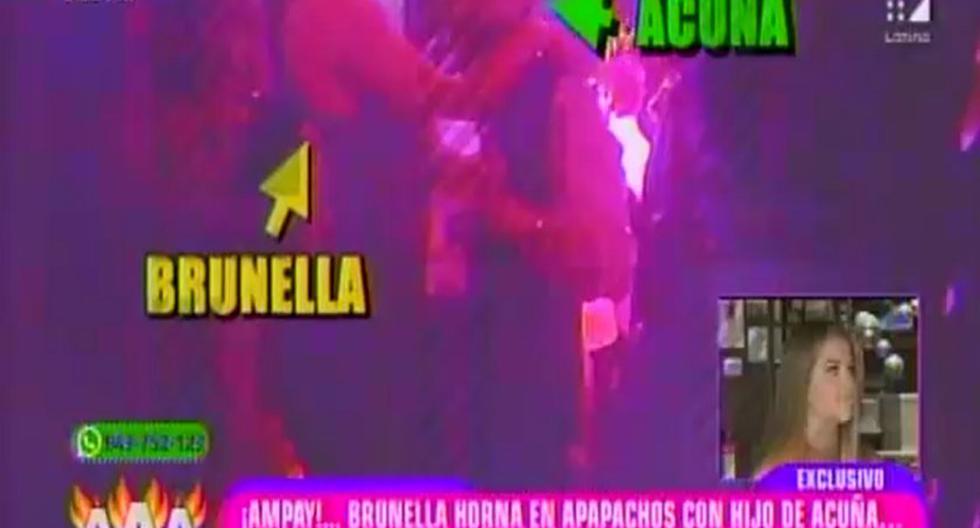 Brunella Horna y Richard Acuña en discoteca. (Foto: Captura Latina)