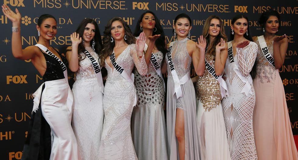 Miss Universo las candidatas en la alfombra roja de la gala TVMAS