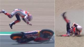 Terminó fracturado: mira la impactante caída del español Marc Márquez en el Moto GP | VIDEO