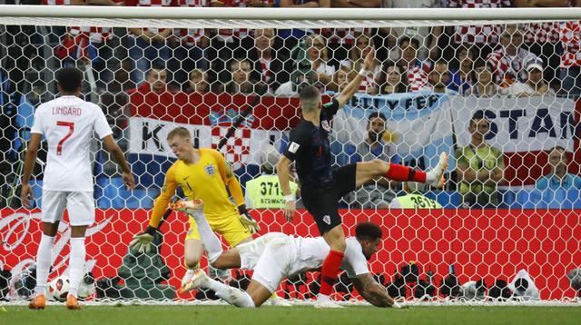 Inglaterra vs. Croacia EN VIVO: el gol de Perisic para el 1-1 [VIDEO] (Foto: captura de FOX)