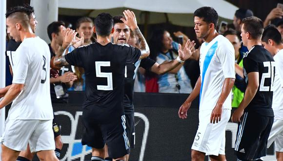 Argentina aprobó primer examen sin Messi: ganó 3-0 a Guatemala con tanto de Simeone. (Foto: AFP)