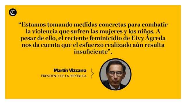 Las frases del mensaje a la nación del presidente Martín Vizcarra. (Composición: Manuel Amaya / El Comercio)