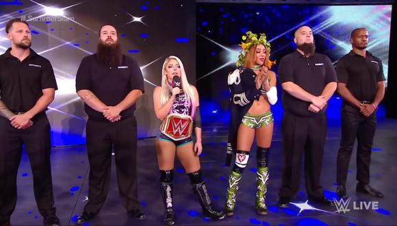 WWE RAW: Ronda Rousey sometió al equipo de seguridad de Alexa Bliss. (Foto: WWE)