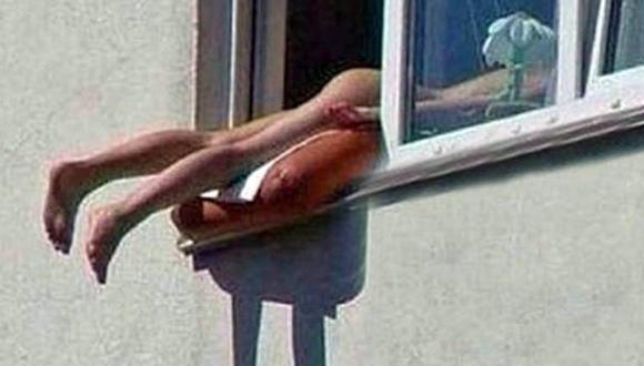 Mujer causó accidente por tomar sol desnuda en su ventana