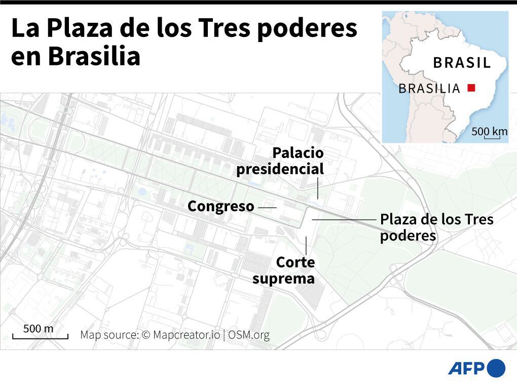 The assault on the center of power in Brazil.  (AFP).