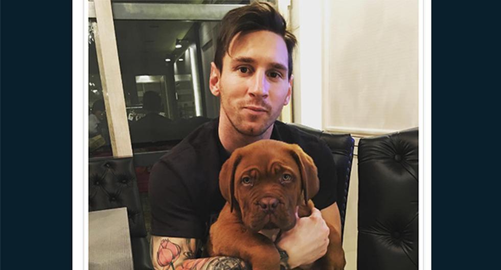 Lionel Messi junto asu mascota cuando era una pequeña mascota (Foto: Instagram Lionel Messi)