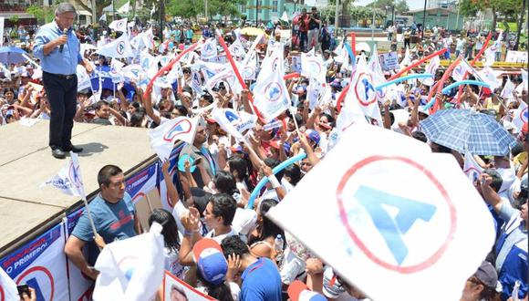 APP, el partido liderado por César Acuña, llega a las elecciones parlamentarias del 2020 con uno de los logos partidarios mejor posicionados (Foto: GEC)