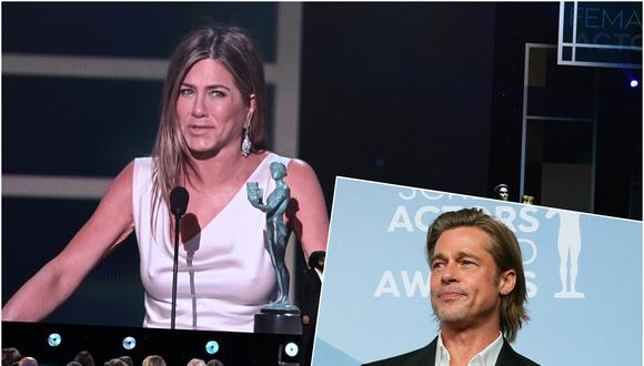 Brad Pitt y Jennifer Aniston se reencontraron en la gala de los SAG Awards 2020. (Foto: Twitter)
