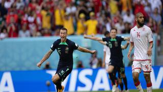 Túnez vs. Australia: los ‘Socceroos’ celebraron en la Copa del Mundo