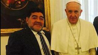 Maradona se reunió con el Papa y anunció Partido por la Paz
